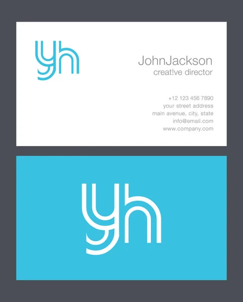 Y & H brev logotyp — Stock vektor