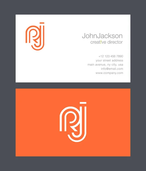 R & J Letter Logo — Stock Vector