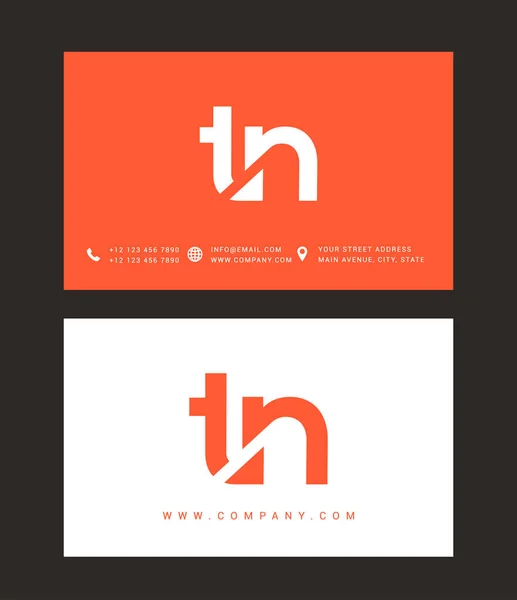 Ícone do logotipo da letra T & N — Vetor de Stock