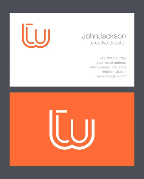 Logo lettre T & W — Image vectorielle