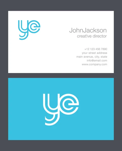 Y & E levél logó — Stock Vector
