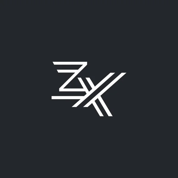 Z en X brief Logo Vector. — Stockvector