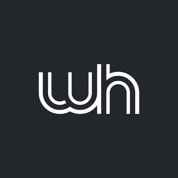 W & H letterpictogram Logo, — Stockvector