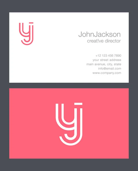 Y & J logotipo da carta — Vetor de Stock