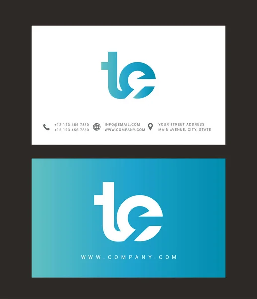 T & E brev Logo ikon — Stock vektor