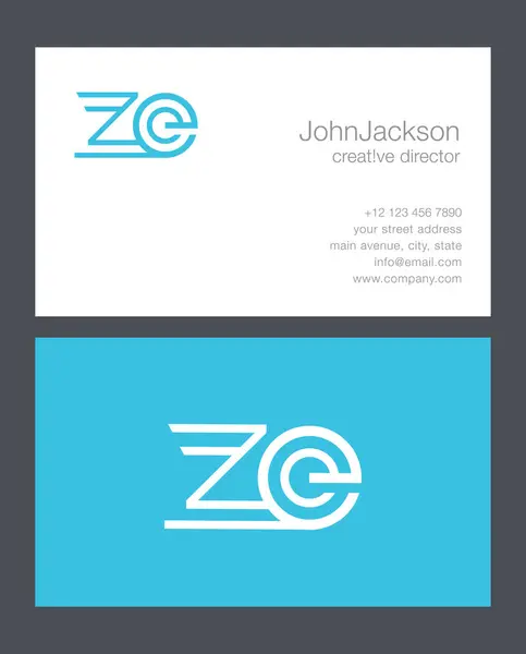 Logotipo de letra Z & E —  Vetores de Stock