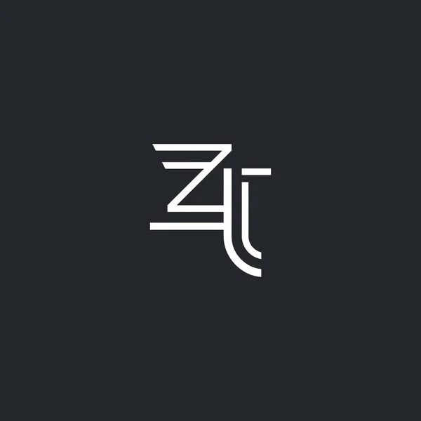 Z en T brief Logo Vector. — Stockvector