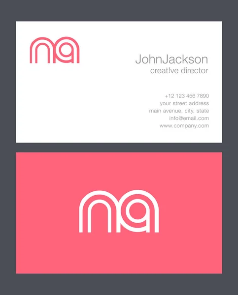 N & een letterpictogram Logo — Stockvector