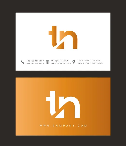 T & N Letter Logo Icon — Stock Vector