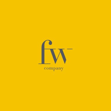 F ve W harfleri Logo 