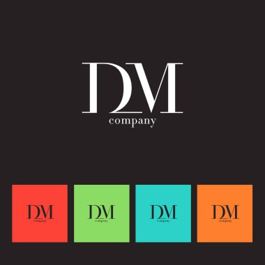 D ve M harfleri logosu  