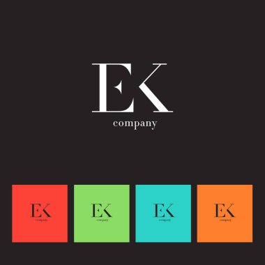 E ve K harf Logo 