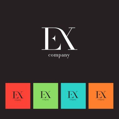 E ve X harf Logo 