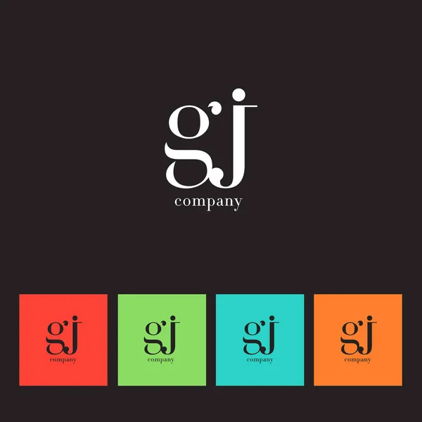 G & J Letters Logo — Stock Vector