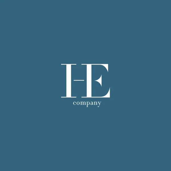 H & E Letters Logo — Stock Vector