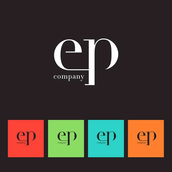 Logotipo de letras E & P — Vector de stock