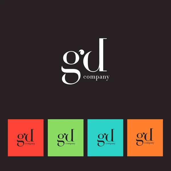 G & D Letters Logo — Stock Vector