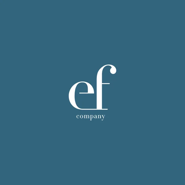 E & F Letters Logo — Stock Vector