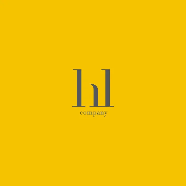 H & L Letters Logo — Stockvector