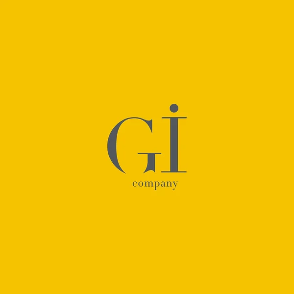 G & I Letters Logo — Stock Vector
