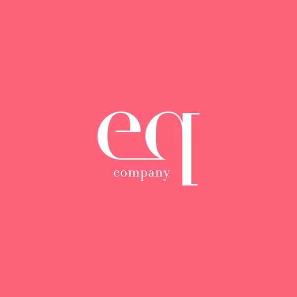 E & Q Letters Logo — 스톡 벡터
