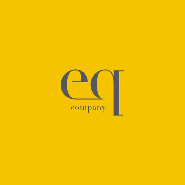 E & q Buchstaben Logo — Stockvektor