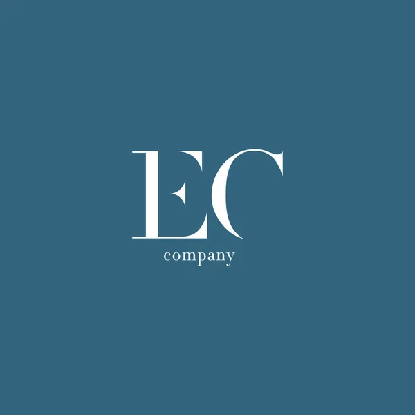 E & C Letters Logo — Stock Vector