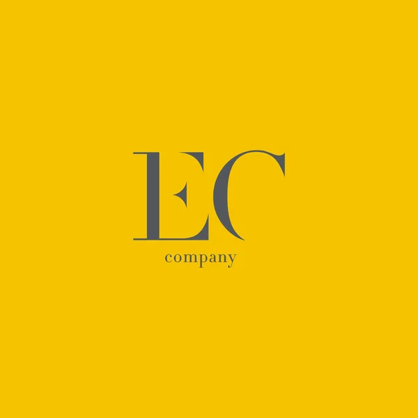 E & C Letters Logo — Stock Vector