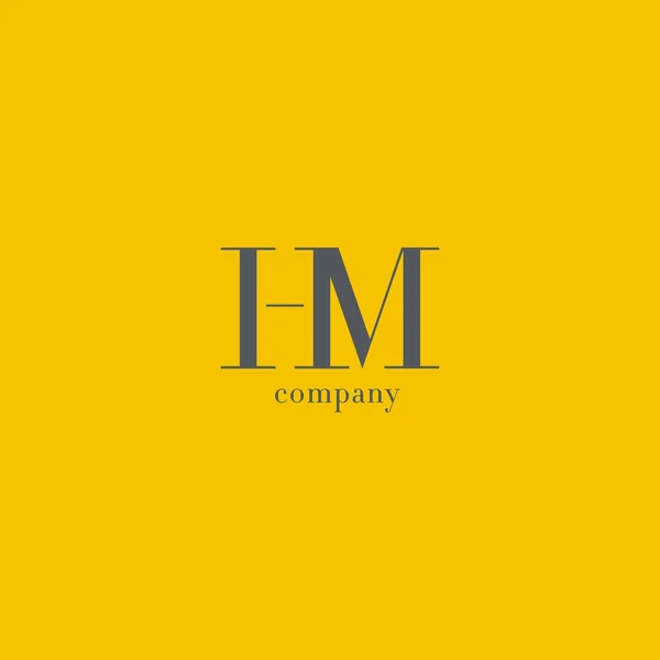 Logotipo de letras H & M — Vector de stock