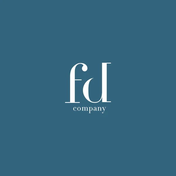 F & λογότυπο γράμματα D — Διανυσματικό Αρχείο