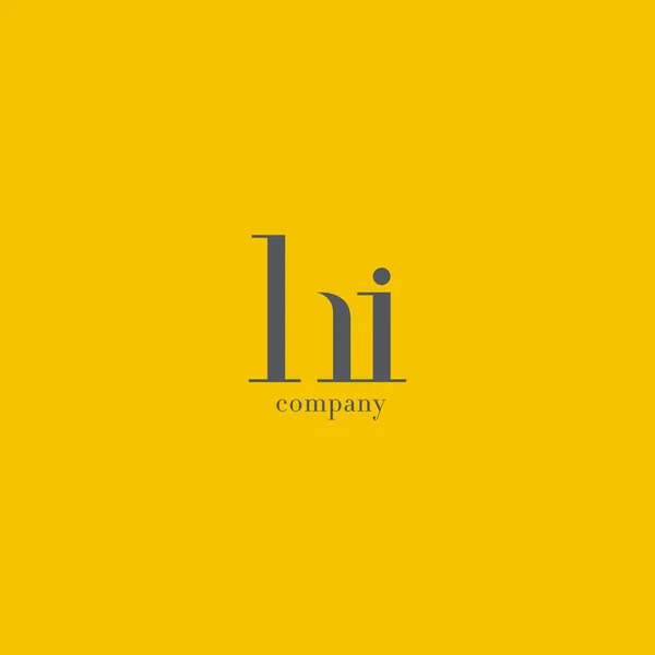 H ve ı harfleri Logo — Stok Vektör