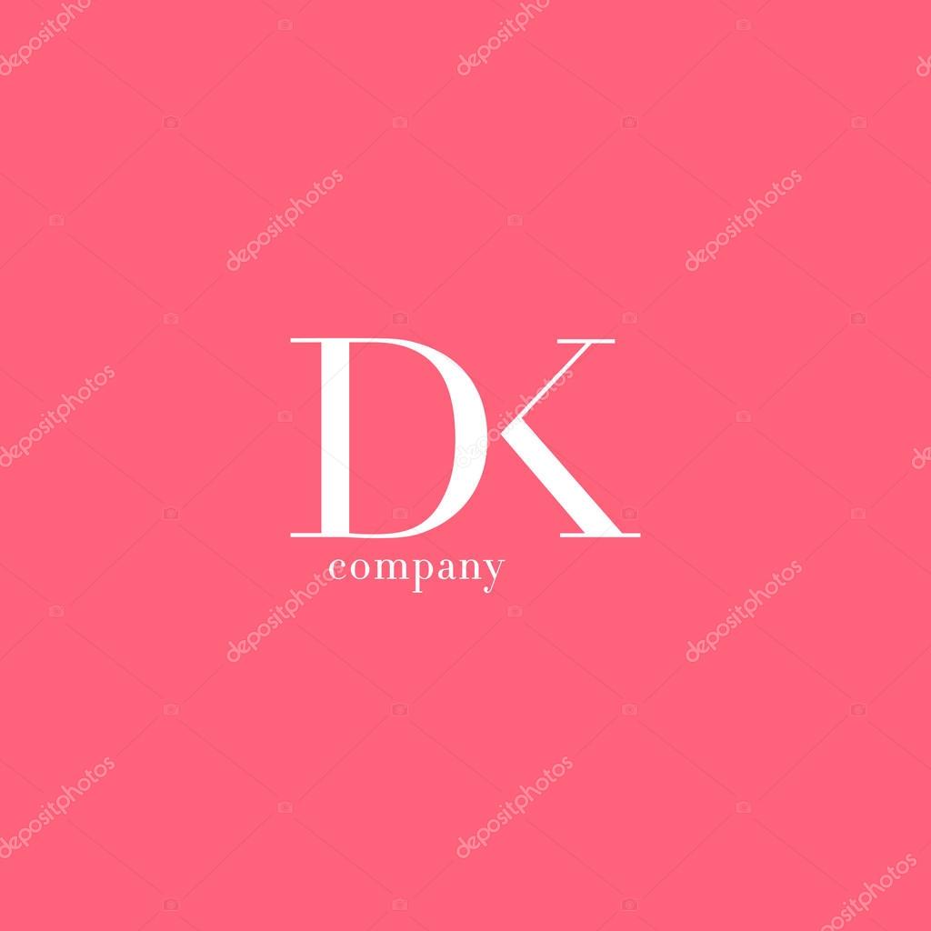 D & K Letters Logo Template Vector.