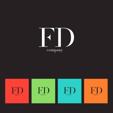 F ve D harfleri Logo 