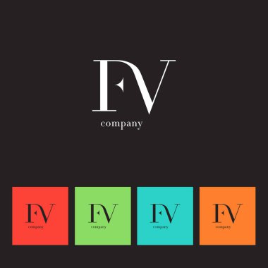 F ve V harf Logo 