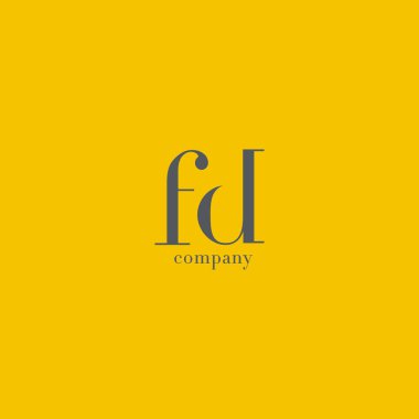 F ve D harfleri Logo 