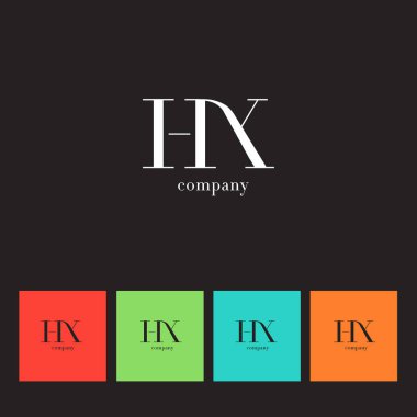 H ve X harf Logo 
