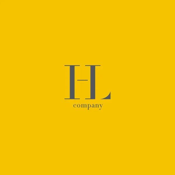 H & L Letters Logo — Stock Vector