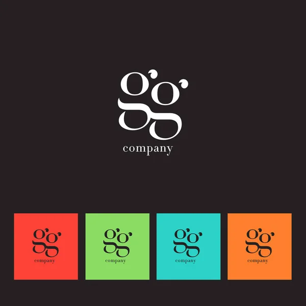 G & G Letras Logo — Vetor de Stock