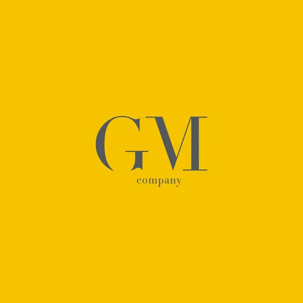 G & M Letras Logo — Vetor de Stock