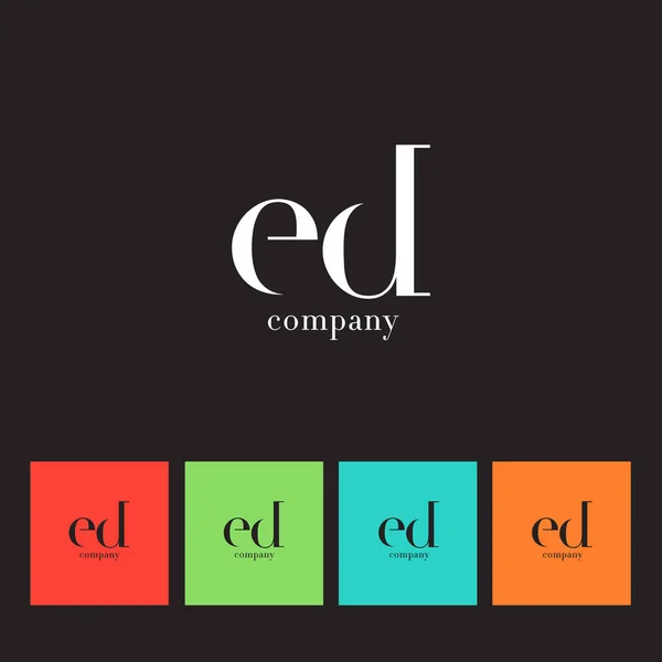 E & D letras logotipo —  Vetores de Stock