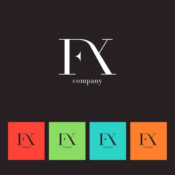 Logo des lettres F & X — Image vectorielle