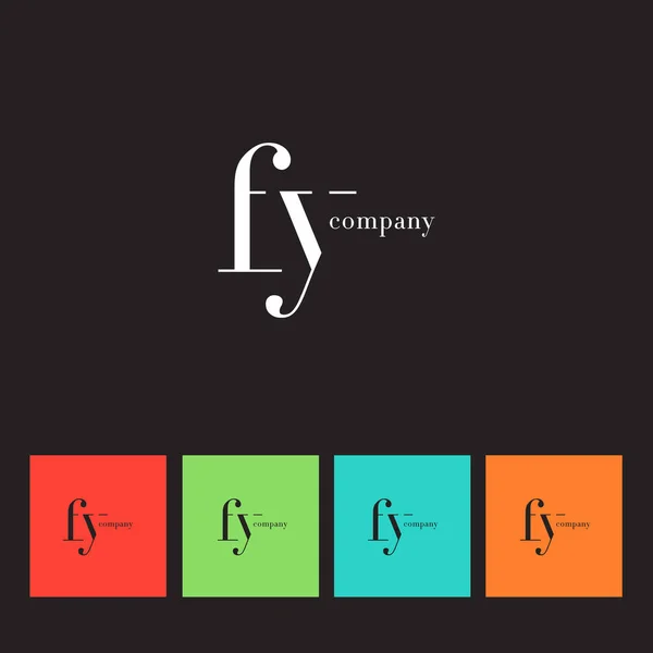 F & Y Letters Logo — Stock Vector