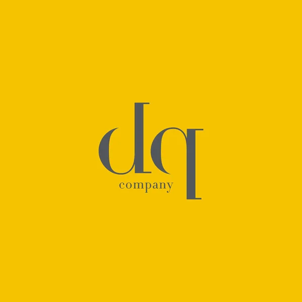 D & Q bokstäver logotyp — Stock vektor