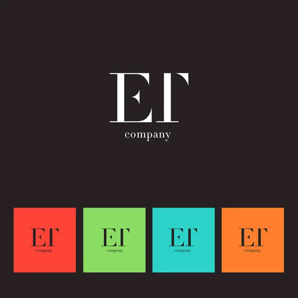 E & T Letters Logo — Stock Vector