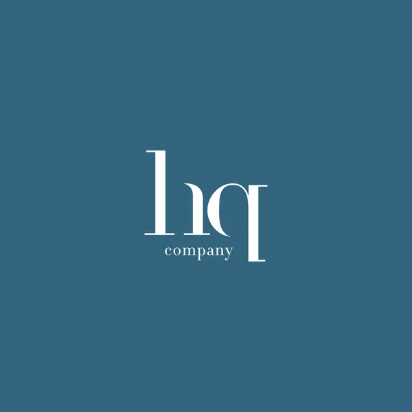 Logotipo de letras H & Q — Vector de stock