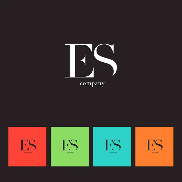 E & S Letras Logo —  Vetores de Stock