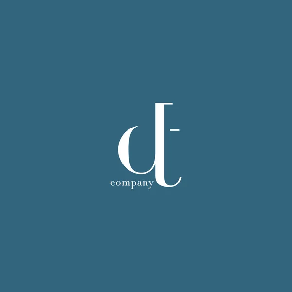 D & T letras logotipo — Vetor de Stock