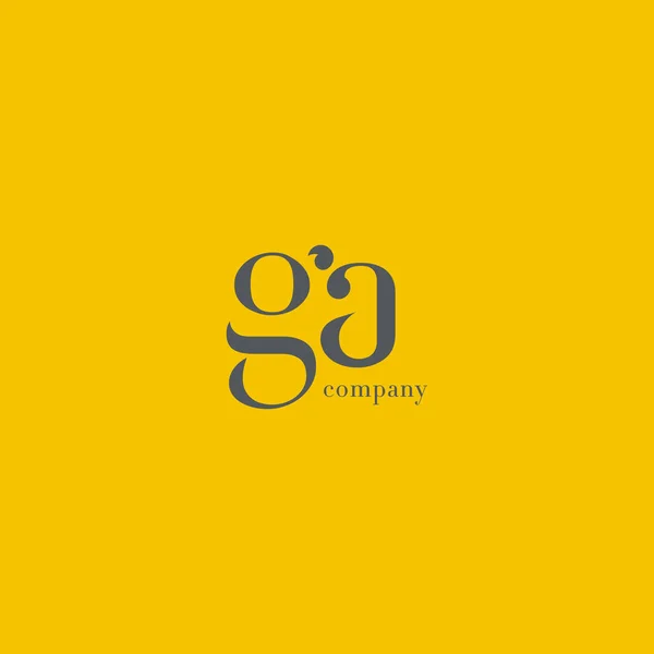 Logotipo de letras G & A — Vector de stock