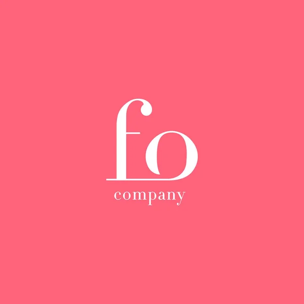 F & O Letters Logo — 图库矢量图片