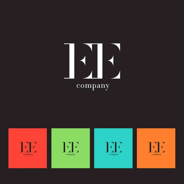 E & E Letters Logo — 스톡 벡터